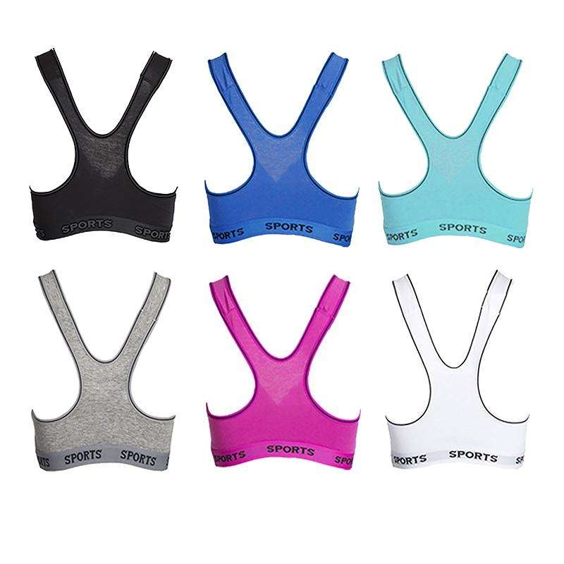 Pack of 6 Colour Wireless Sports Bra's - 8926B