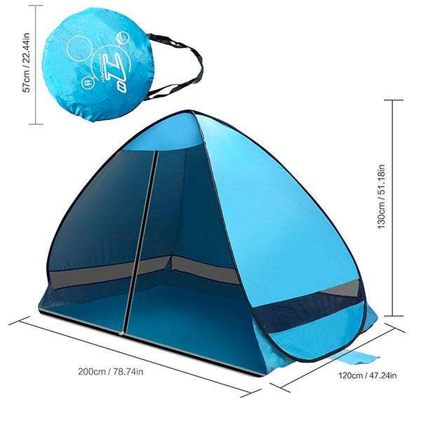 Pop-Up Beach and Camping Tent with Mesh Cover