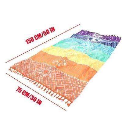 Rainbow Stripes Tapestry Beach Yoga,  Beach Throw
