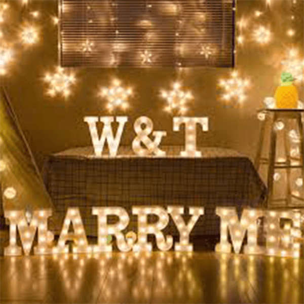 Set of Letter Marry Me Lights