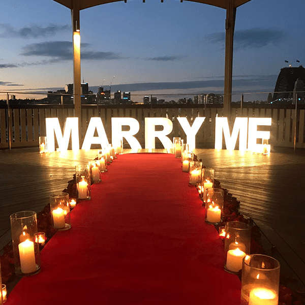 Set of Letter Marry Me Lights