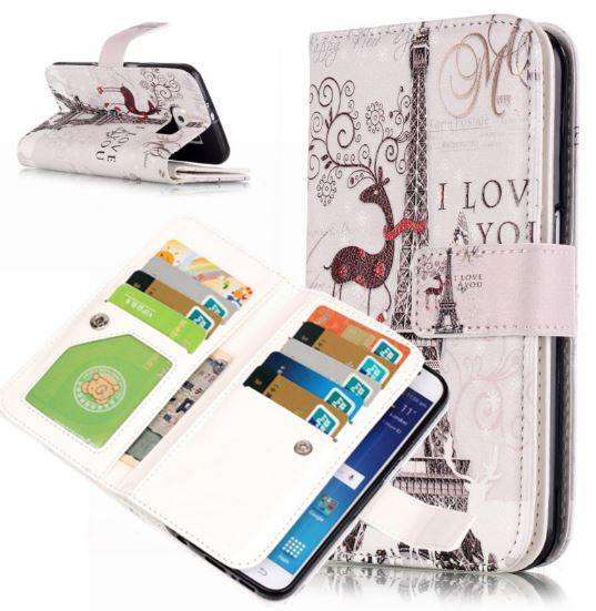 Smartphone Case with Attached Wallet - Samsung S7 / Eiffel Tower