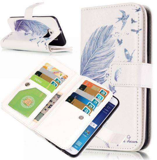 Smartphone Case with Attached Wallet - Samsung S7Edge / Feather