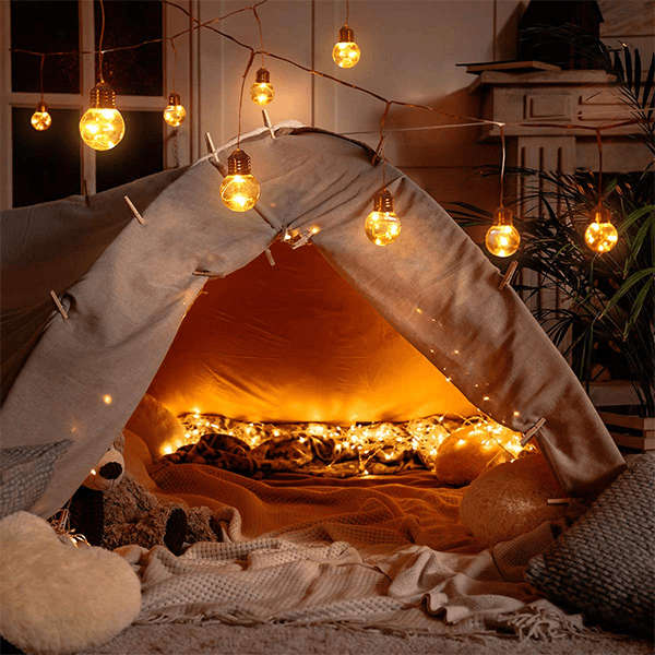 Solar Powered Retro Bulb String Of 10  LED Lights