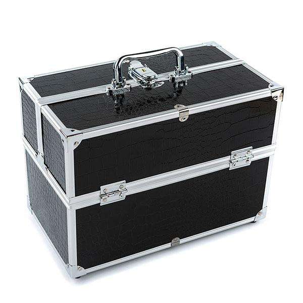 Train Case Cosmetic Organizer Box 7400 - Black
