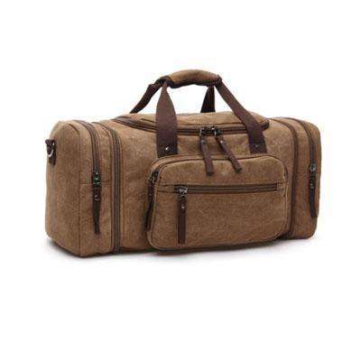 Vintage Canvas Travel Duffle Bag | 8642 - Brown