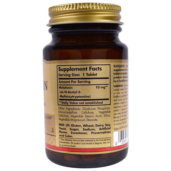 Solgar, Melatonin, 10 mg, 60 Tablets