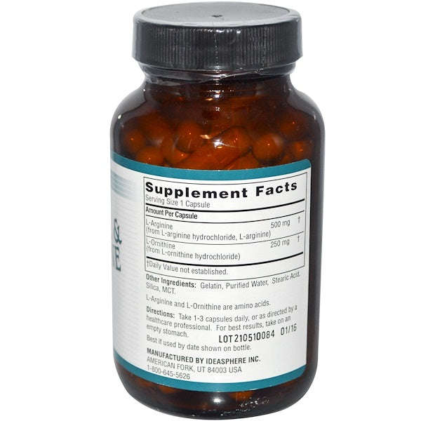 Twinlab, L-Arginine & L-Ornithine, 100 Capsules