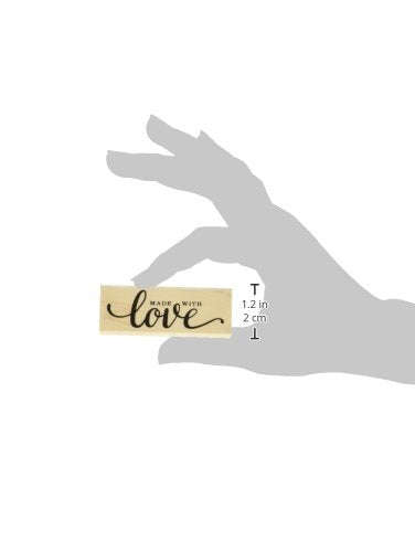 Hero Arts Wood Mounted Rubber Stamp 2.75-inch x 1-inch-Made W/Love Message