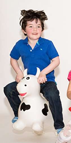 Happy Hopperz Bull - 12+ Months Larger Toddler, White