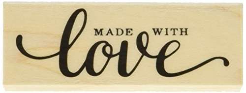 Hero Arts Wood Mounted Rubber Stamp 2.75-inch x 1-inch-Made W/Love Message