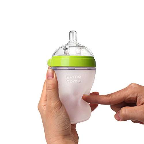 Comotomo Baby Bottle, Green, 8 Ounce, 2 Count