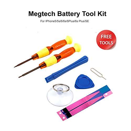 Megtech iPhone 5S 5C Battery Replacement: New Zero Cycle Li-Ion internal Battery Replacement with...