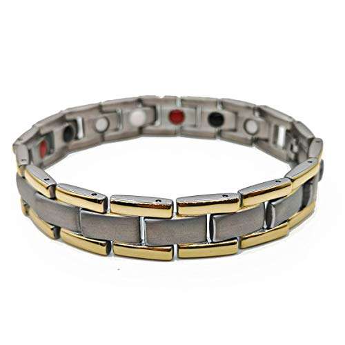 Titanium Magnetic Bracelet Therapy with 4 Element for Men/Women Arthritis Pain Relief Carpal...