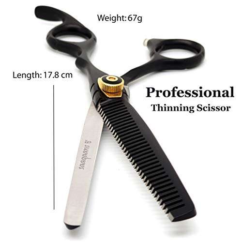 Saaqaans MSS-01 Professional Hairdresser Scissors Set - Package includes Barber Scissor, Thinning...