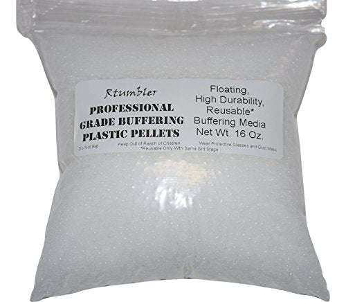 Rock Tumbler Grit for 15 pound Tumbler With 1 Pound Plastic Buffering Pellets