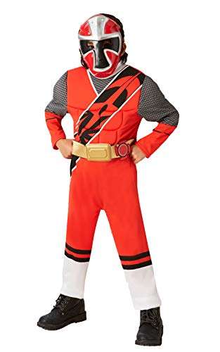 Rubie's Official Power Rangers, Ninja Steel Costume - Red Ranger Childs Deluxe Costume Medium, 5-...