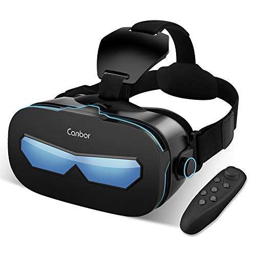 Canbor VR Headset with Remote Controller, Virtual Reality Headset 3D VR Goggles Glasses for 3D Mo...