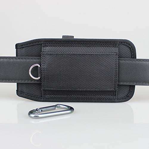 aubaddy Vertical Nylon Belt Pouch with ID Card Holder Cell Phone Holster Case w Belt Loop for iPh...