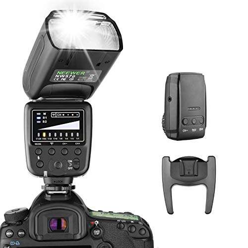 Neewer Flash Speedlite with 433MHz Wireless System and 16 Channel RT Transmitter for Canon Nikon ...