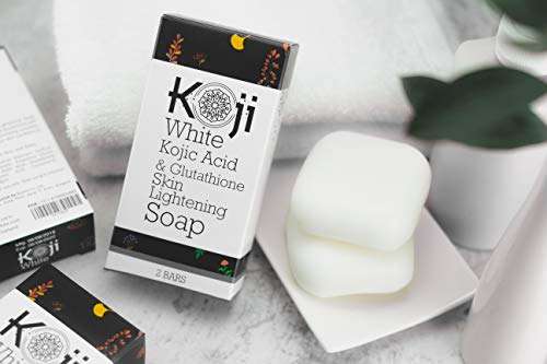 Kojic Acid & Glutathione Skin Lightening Soap (2.82 oz / 2 Bars) - Brightening & Bleaching Skin T...