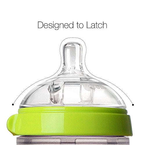 Comotomo Baby Bottle, Green, 8 Ounce, 2 Count