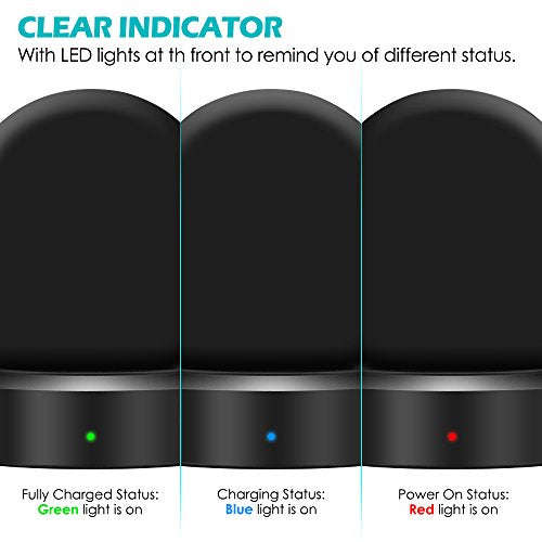 Wireless Charger for Samsung Gear S3, Frontier and Classic, AFUNTA Charging Dock Cradle with USB ...