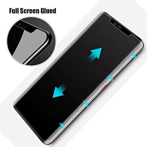 Alinsea for Huawei Mate 20 Pro Screen Protector 3D Tempered Glass [Full Adhesive] [Case friendly-...