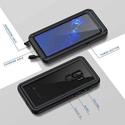 Galaxy S9 Plus Case, Lanhiem IP68 Waterproof Dustproof Shockproof Full Body Sealed Underwater Pro...