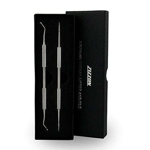 ZIZZON Ingrown Toenail File and Lifter Double Sided Professional Surgical Grade