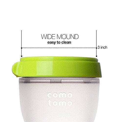 Comotomo Baby Bottle, Green, 8 Ounce, 2 Count