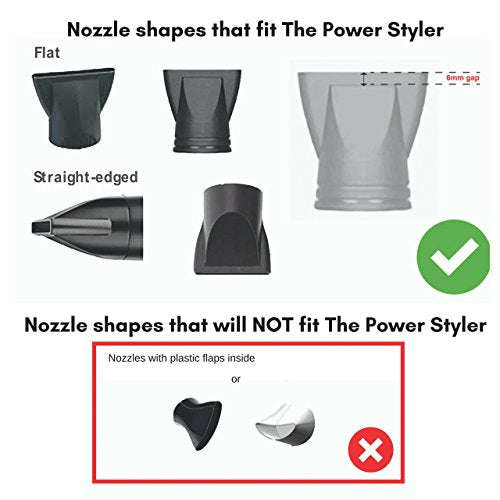 Hair Dryer Nozzle Ceramic Attachment for your Blow Dryer, for Women, create Smooth, Shiny, Frizz ...