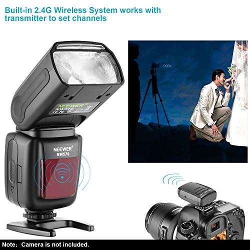 Neewer Flash Speedlite with 433MHz Wireless System and 16 Channel RT Transmitter for Canon Nikon ...