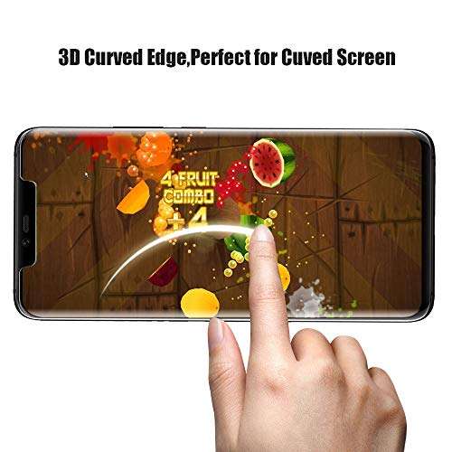 Alinsea for Huawei Mate 20 Pro Screen Protector 3D Tempered Glass [Full Adhesive] [Case friendly-...