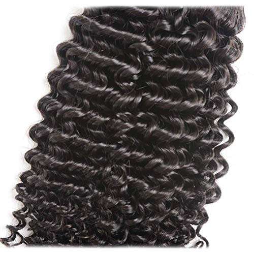 Brazilian Kinky Curly Human Hair 1 Bundles of Brazilian Hair Deep Curly Weave 10inch 10A 100%...