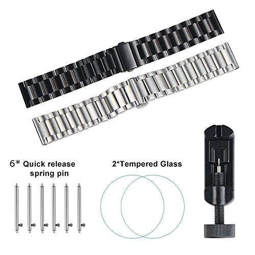 VIGOSS Samsung Galaxy Watch 46mm/Gear S3 Frontier/Classic Watch Strap Band, 22mm Metal Stainless ...