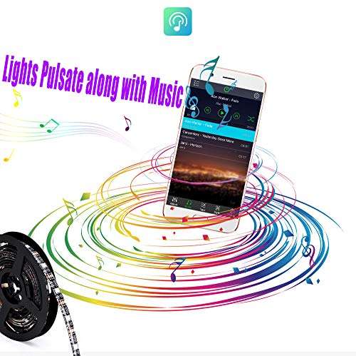 6.5ft Backlight Light Strip Kit for 24"-60" For TV,Mirror,PC, APP Control Sync to Music, Bias Lig...