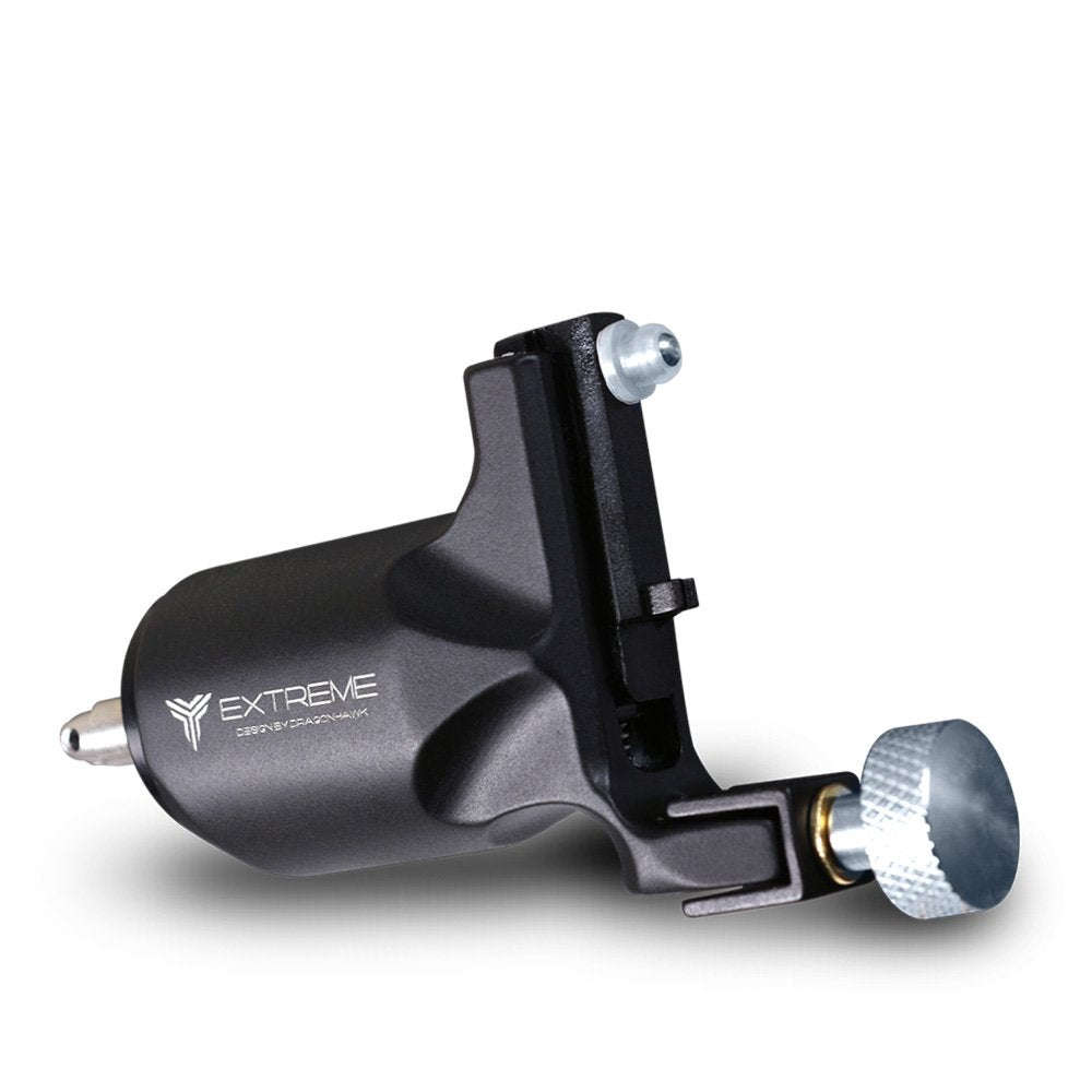 Dragonhawk Extreme Rotary Tattoo Machine Carbon Steel Machine for Tattoo Artists (Black)