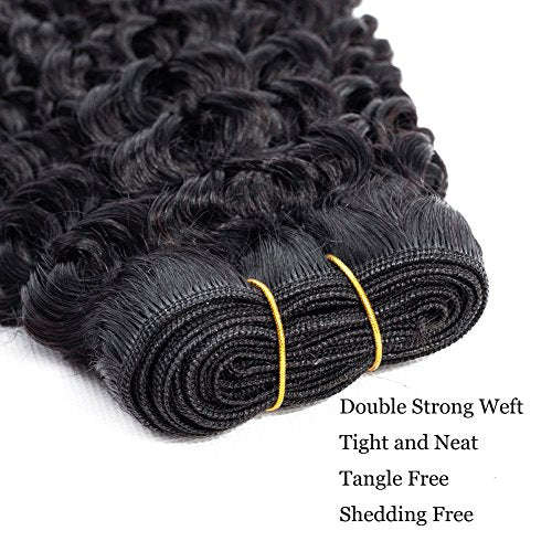 Brazilian Kinky Curly Human Hair 1 Bundles of Brazilian Hair Deep Curly Weave 10inch 10A 100%...