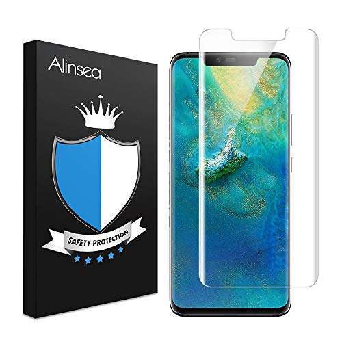 Alinsea for Huawei Mate 20 Pro Screen Protector 3D Tempered Glass [Full Adhesive] [Case friendly-...