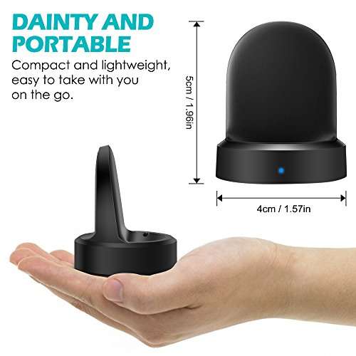 Wireless Charger for Samsung Gear S3, Frontier and Classic, AFUNTA Charging Dock Cradle with USB ...