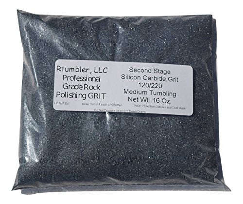 Rock Tumbler Grit for 15 pound Tumbler With 1 Pound Plastic Buffering Pellets