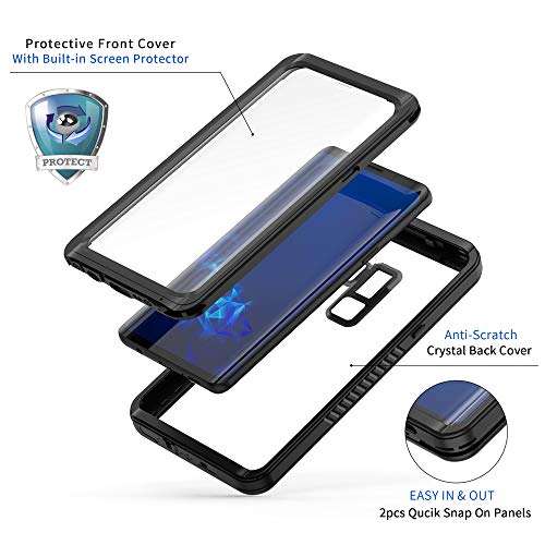 Galaxy S9 Plus Case, Lanhiem IP68 Waterproof Dustproof Shockproof Full Body Sealed Underwater Pro...