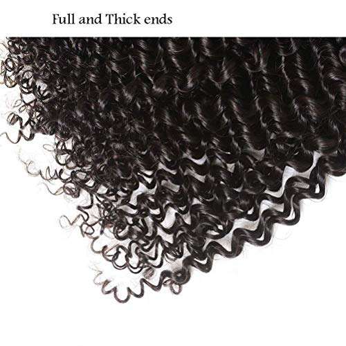 Brazilian Kinky Curly Human Hair 1 Bundles of Brazilian Hair Deep Curly Weave 10inch 10A 100%...