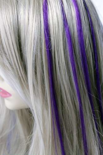 18" Purple Micro Loop Ring Human Hair Extensions 10 Strands