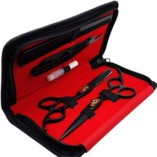 Saaqaans MSS-01 Professional Hairdresser Scissors Set - Package includes Barber Scissor, Thinning...