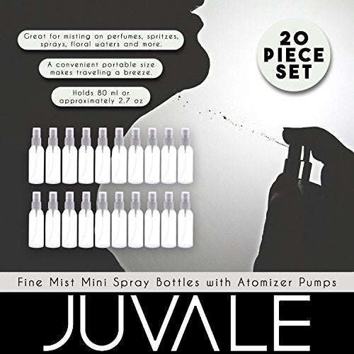 Fine Mist Mini Spray Bottles with Atomizer Pumps- for Essential Oils, Travel, Perfumes, More - Em...