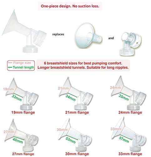 Nenesupply Pump Parts for Medela Pump In Style Breastpump PISA 2 Medium 24mm...