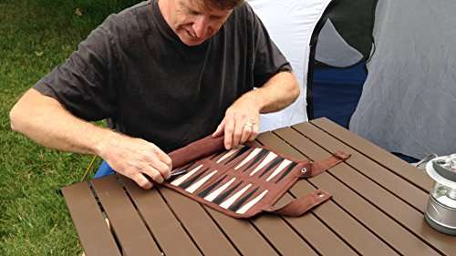 Sondergut Roll-Up Suede Backgammon Game (Color-Mocha)