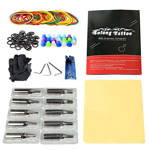 Solong Tattoo kits Complete Tattoo Kit 3 Pro Professional Machine Guns 54 Inks Power Supply Foot...